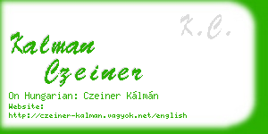 kalman czeiner business card