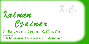 kalman czeiner business card